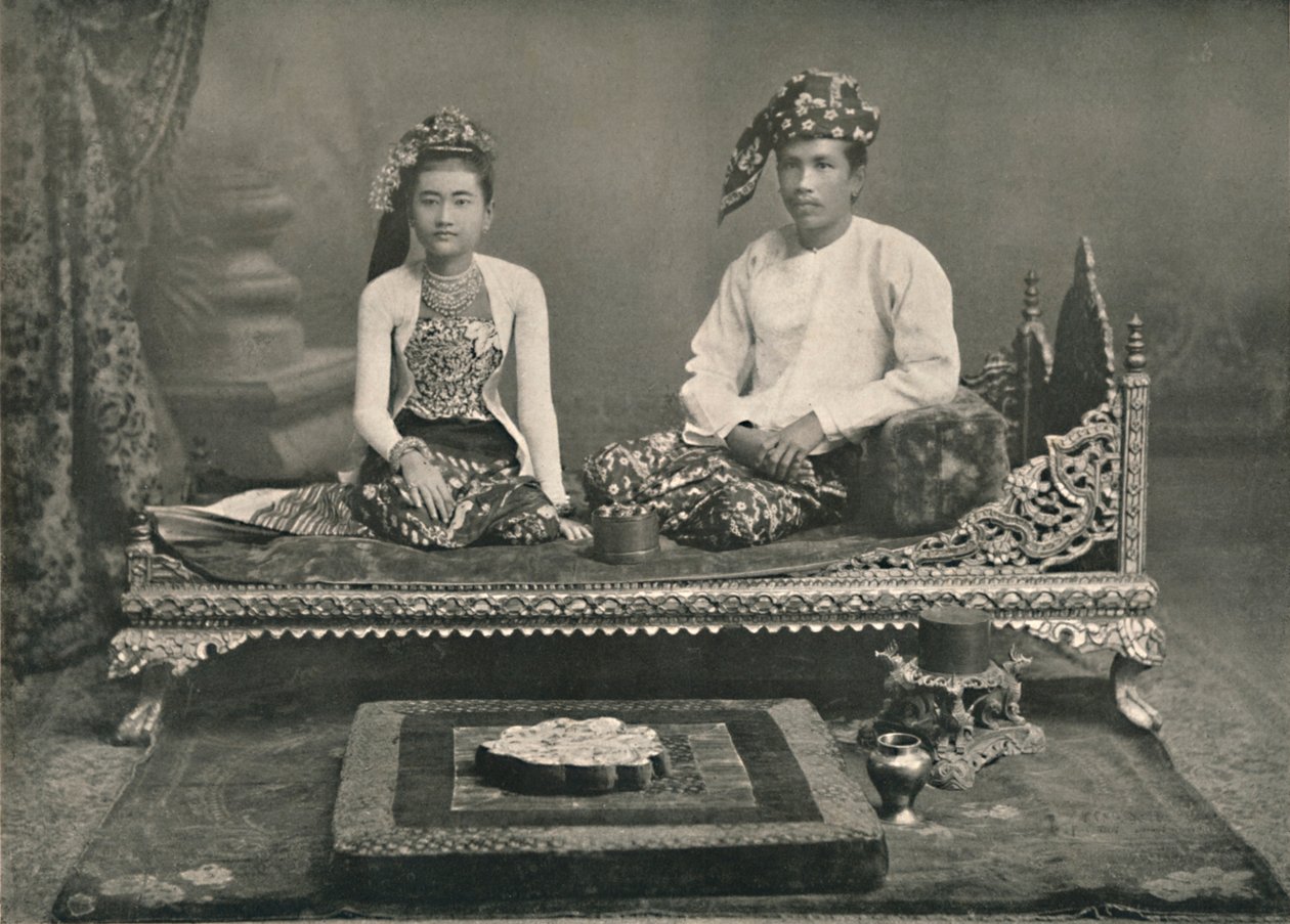 الأمير والأميرة البورمية ، 1900. بواسطة غير معروف