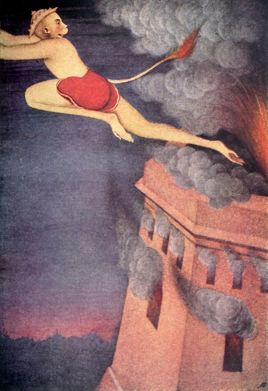 "حرق لانكا" ، 1920. بواسطة غير معروف