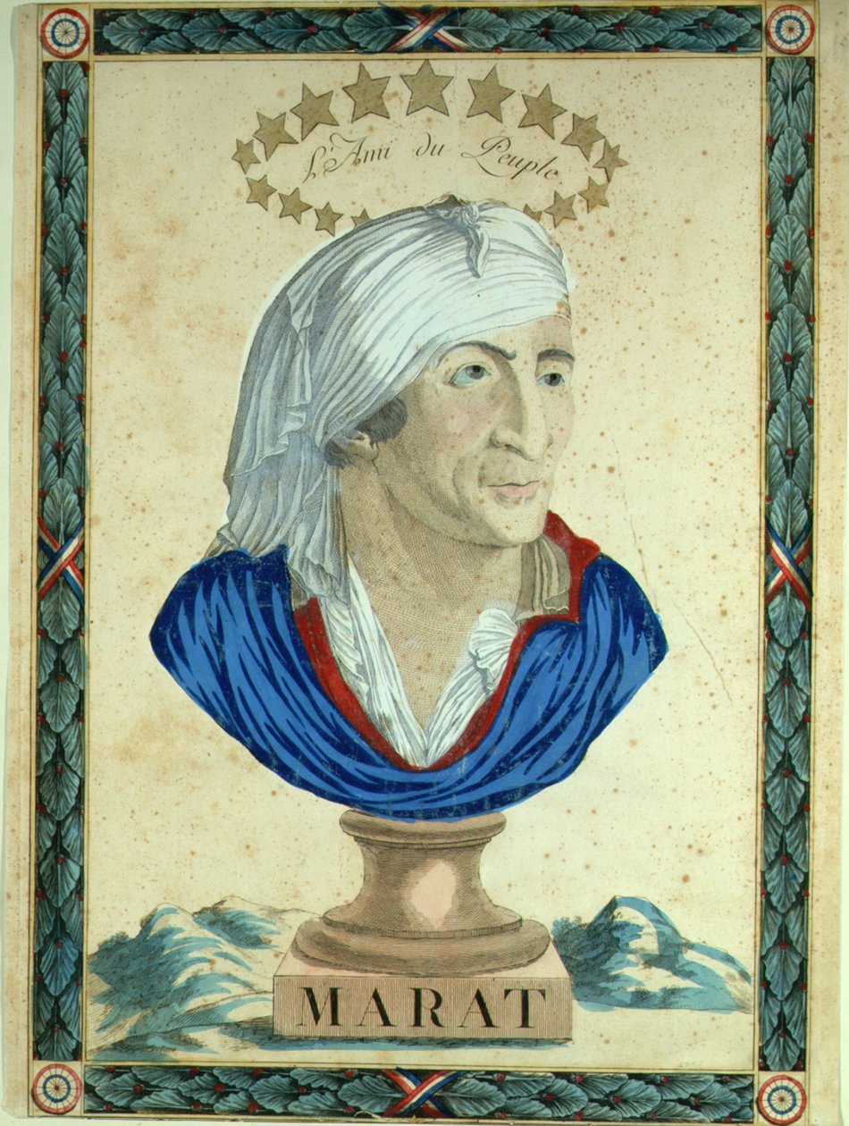 تمثال نصفي لمارات ، 1793-1794. بواسطة غير معروف