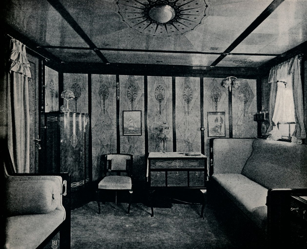 Cabin-De-Luxe في شمال ألمانيا Lloyd SS. Kronprinzessin Cecilie ، c1907 بواسطة غير معروف