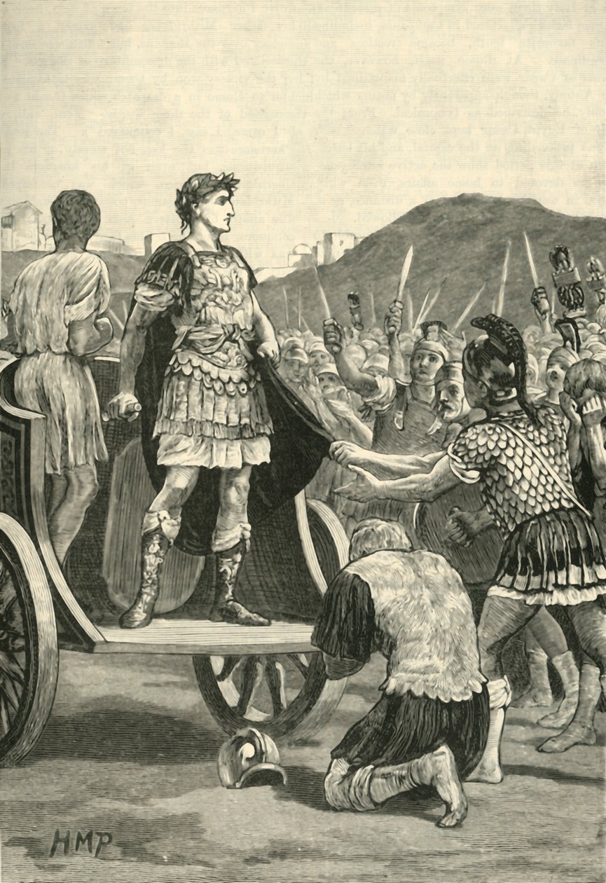 قيصر يخاطب جيوش مالكونت في الحرم الجامعي مارتيوس ، 1890. بواسطة غير معروف