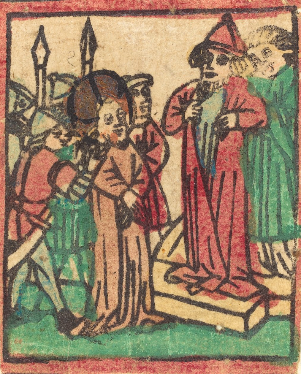 تمزق قيافا ثيابه ، 1449 على الأرجح. بواسطة غير معروف