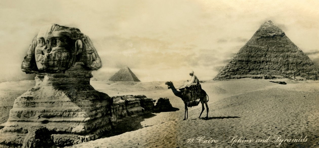 القاهرة - أبو الهول والأهرامات c1918-c1939. بواسطة غير معروف