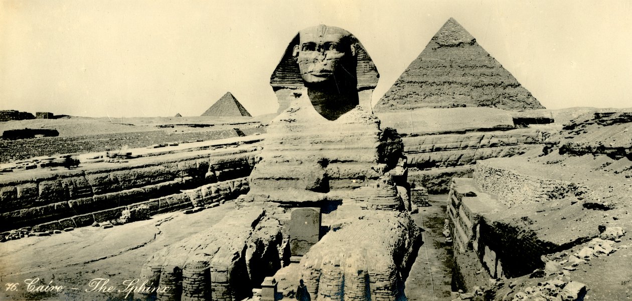 القاهرة - أبو الهول ، c1918-c1939. بواسطة غير معروف