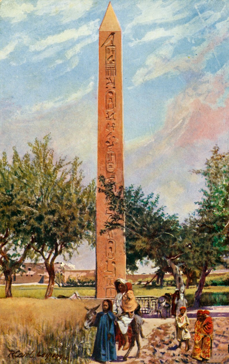 القاهرة: مسلة إليوبوليس ، c1918-c1939. بواسطة غير معروف