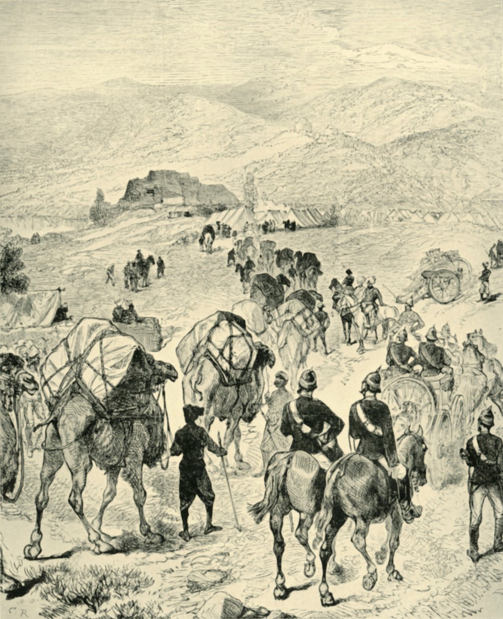 معسكر الجنرال روبرتس في ثال على نهر كورام ، 1901. بواسطة غير معروف