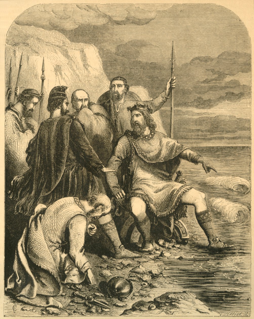 Canute إعادة تأطير الإطراء من رجاله ، c1890. بواسطة غير معروف