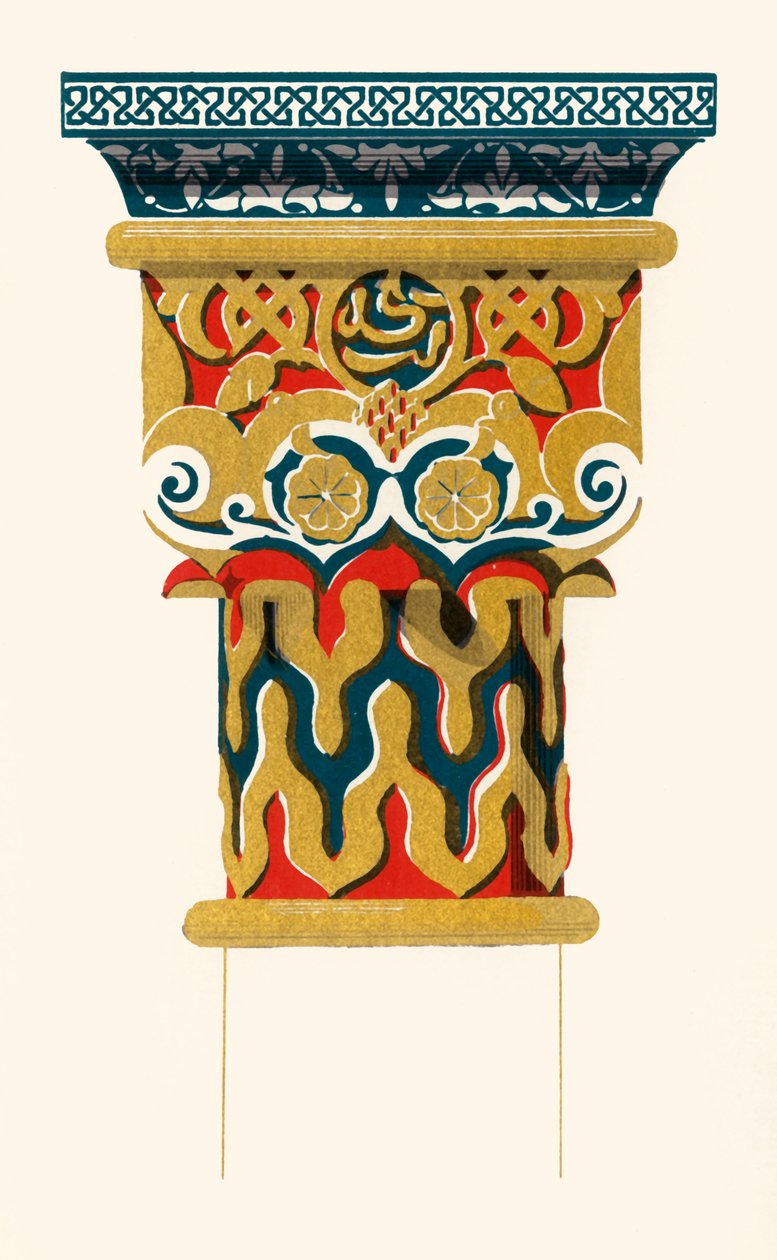 عاصمة الأعمدة ، محكمة الأسود ، 1907. بواسطة غير معروف