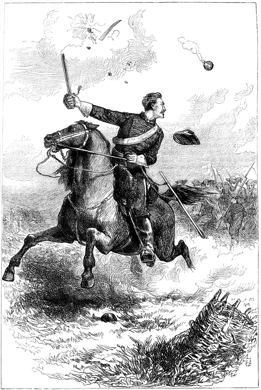 الكابتن نورثروب يقود الهجوم في نوكسفيل ، تينيسي ، الحرب الأهلية الأمريكية ، 1863 c1880 بواسطة غير معروف