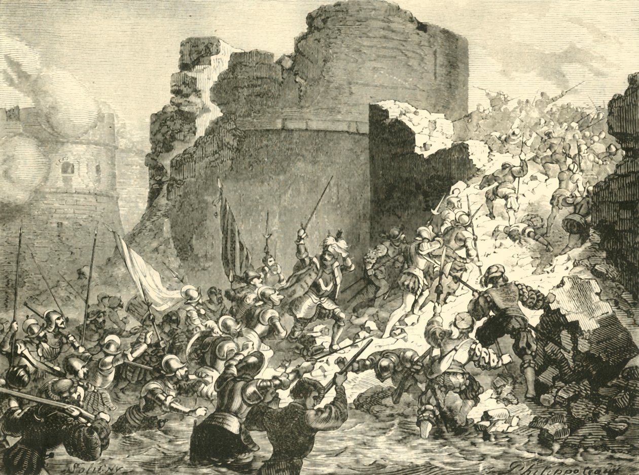 الاستيلاء على كاليه من قبل الفرنسيين تحت دوق غيز ، 1558 ، 1890. بواسطة غير معروف