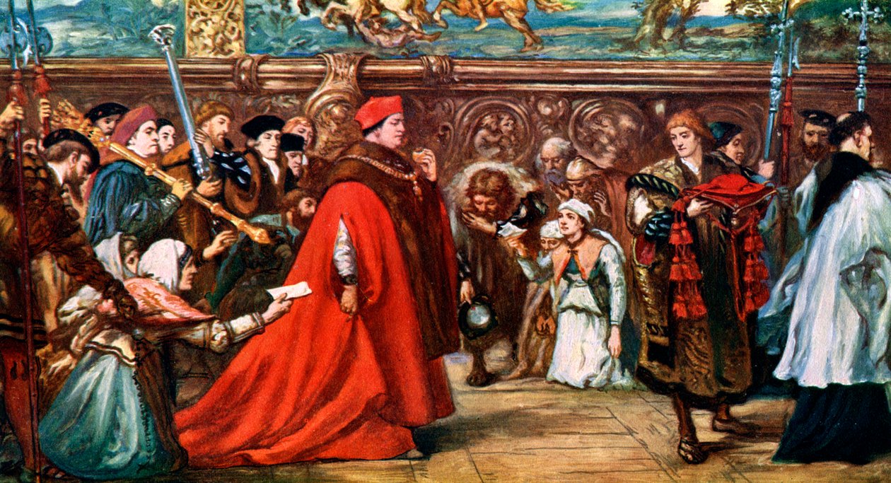 الكاردينال Wolsey الذهاب في موكب إلى قاعة وستمنستر ، 1887 ، c1920 بواسطة غير معروف