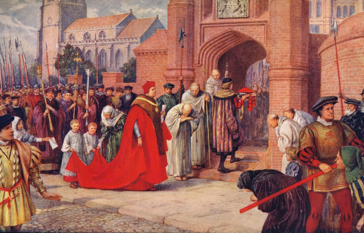 ربما دخل الكاردينال Wolsey قصر هامبتون كورت ، 1917 بواسطة غير معروف