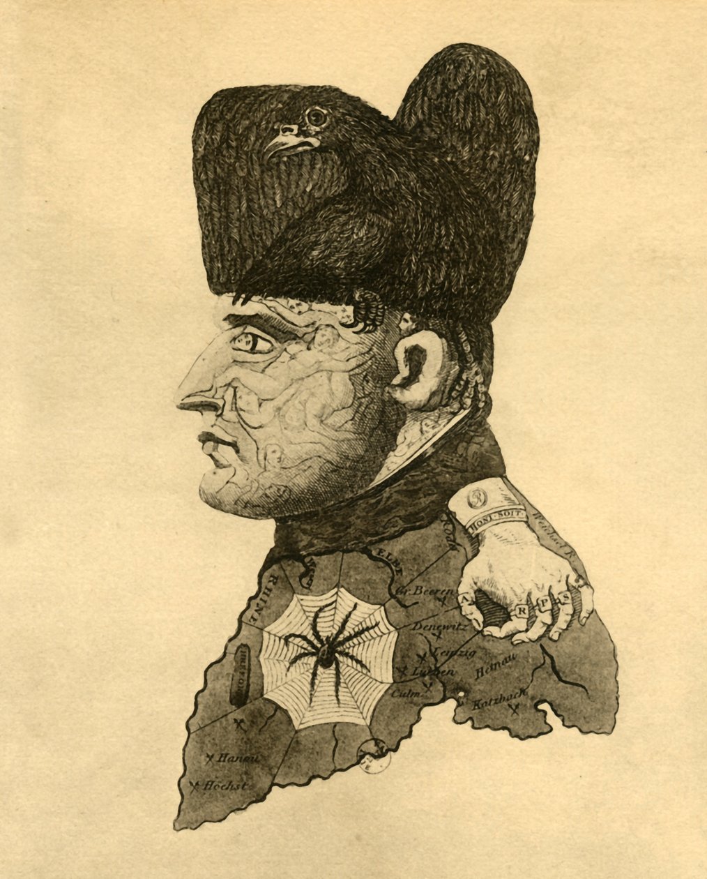 كاريكاتير نابليون ، c1814 ، 1921. بواسطة غير معروف