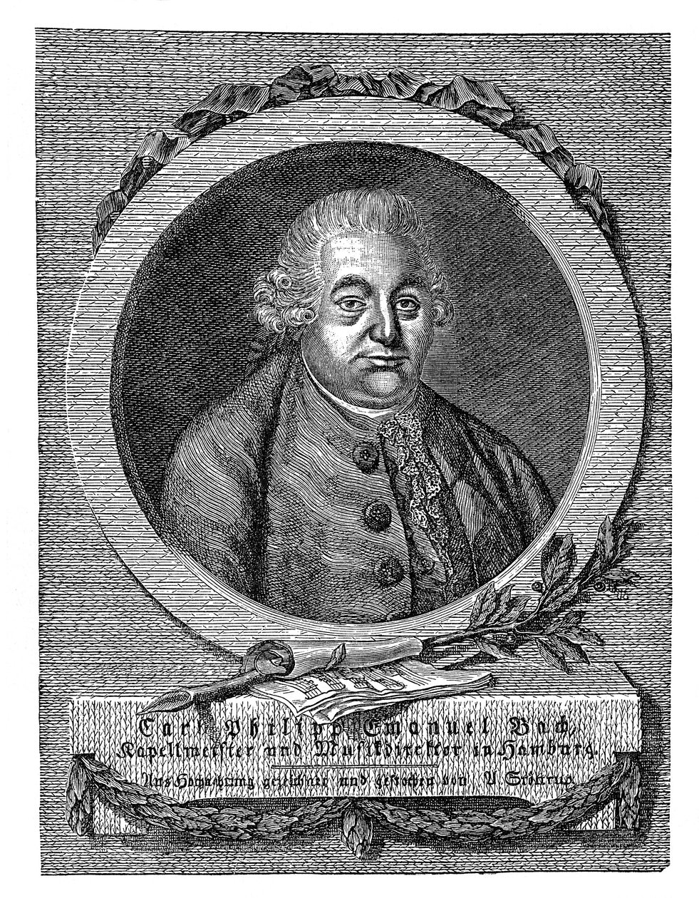 كارل فيليب إيمانويل باخ 1714-1788 ، ملحن وموسيقي ألماني بواسطة غير معروف