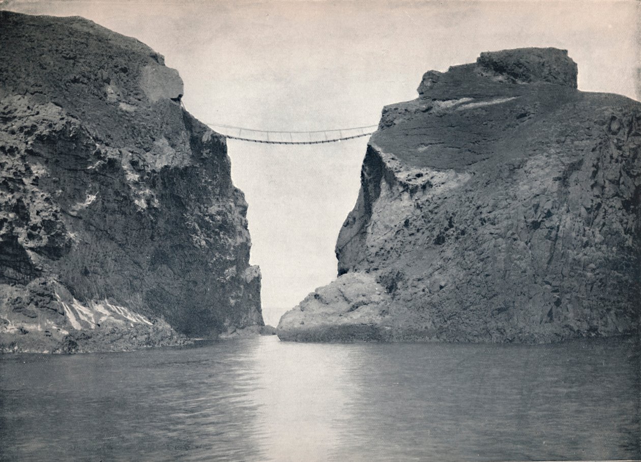 Carrick-A-Rede - جسر الحبل عبر الهوة ، 1895 بواسطة غير معروف