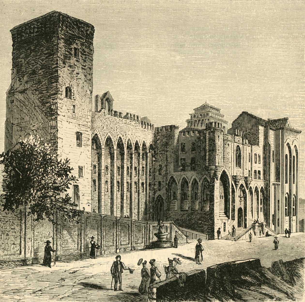 قلعة الباباوات ، أفينيون ، 1890. بواسطة غير معروف