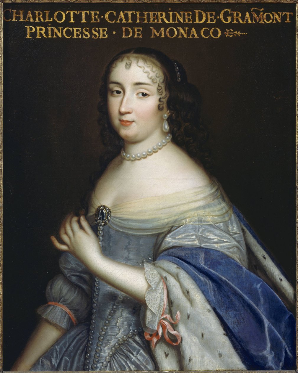 كاثرين شارلوت دي جرامونت 1638-1678 ، أميرة موناكو ودوقة فالنتينوي ، c1665. بواسطة غير معروف