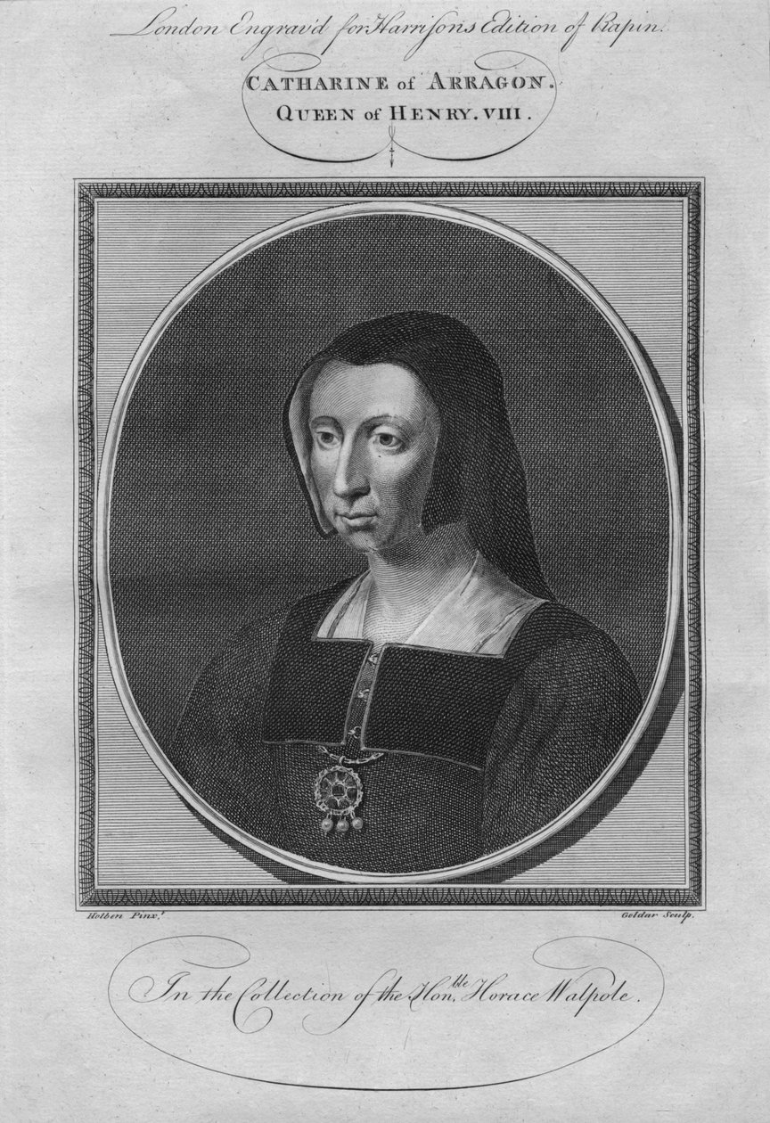 كاثرين أراغون ، ملكة هنري الثامن ، 1784. بواسطة غير معروف