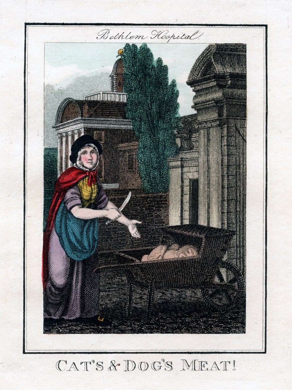 قطط ولحوم كلاب! ، مستشفى بيتليم ، لندن ، 1805 بواسطة غير معروف