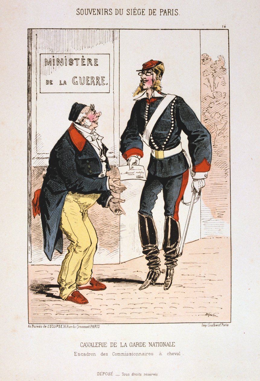سلاح الفرسان الحرس الوطني ، حصار باريس ، 1870-1871 بواسطة غير معروف