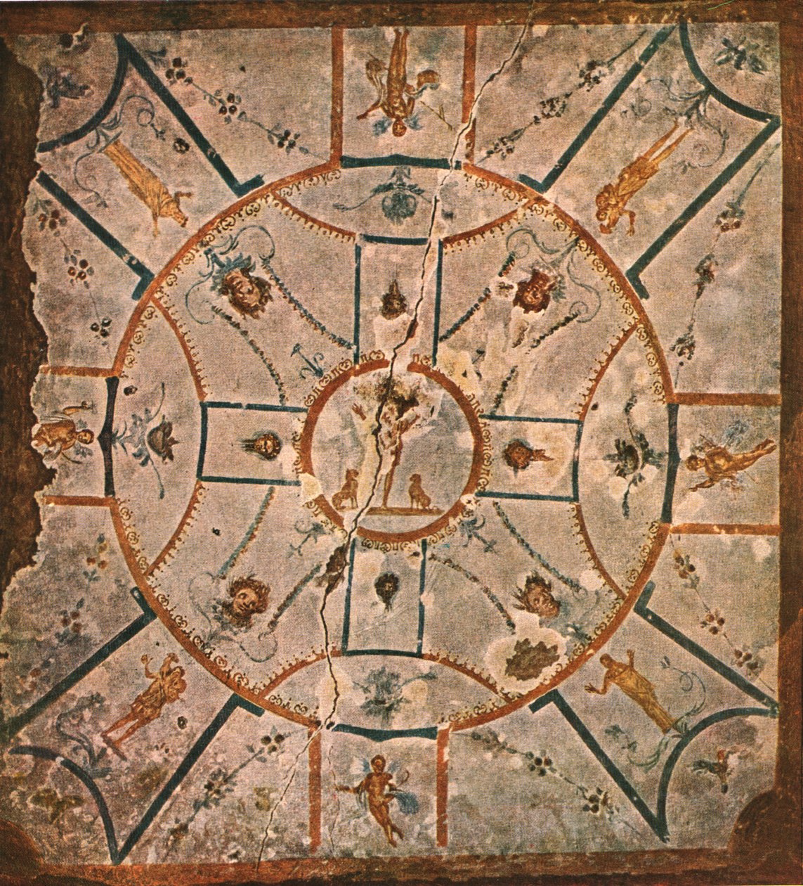 السقف في غرفة Hypogeum of Lucina ... روما ، إيطاليا ، 1928. بواسطة غير معروف