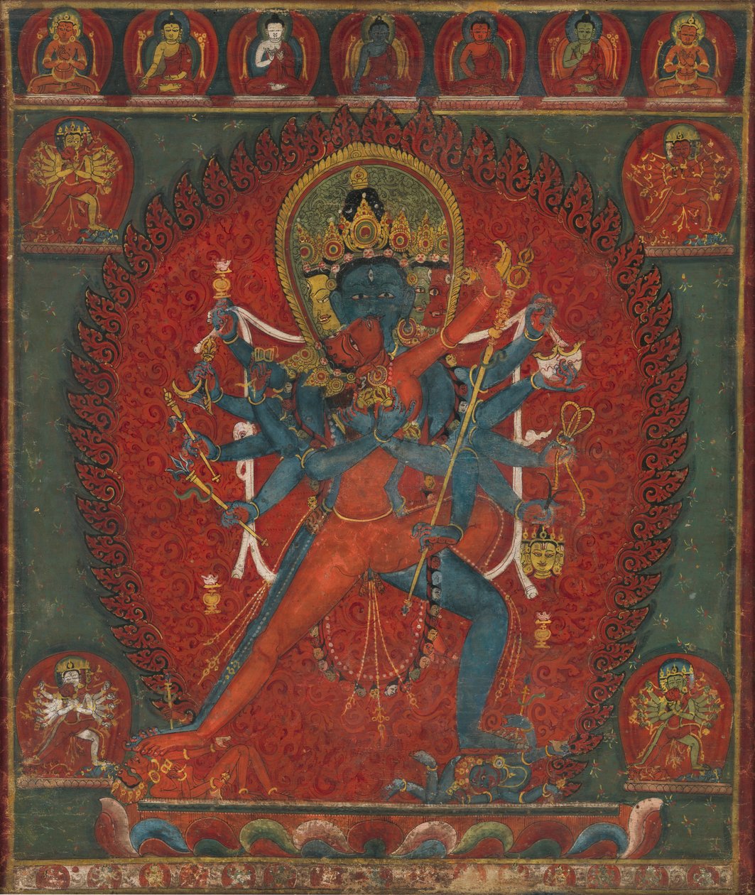 Chakrasamvara و Vajravarahi ، 1575–1600. بواسطة غير معروف