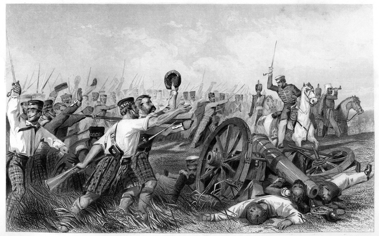 تهمة المرتفعات قبل Cawnpore ، تحت الجنرال Havelock ، 1857 ، c1860 بواسطة غير معروف