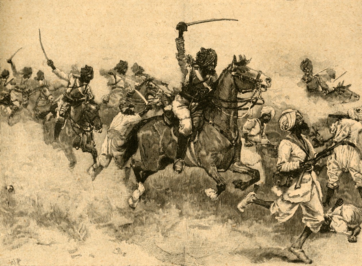 المسؤول عن سلاح الفرسان في معركة مياني ميني ، السند ، الهند ، 1843 م 1890. بواسطة غير معروف