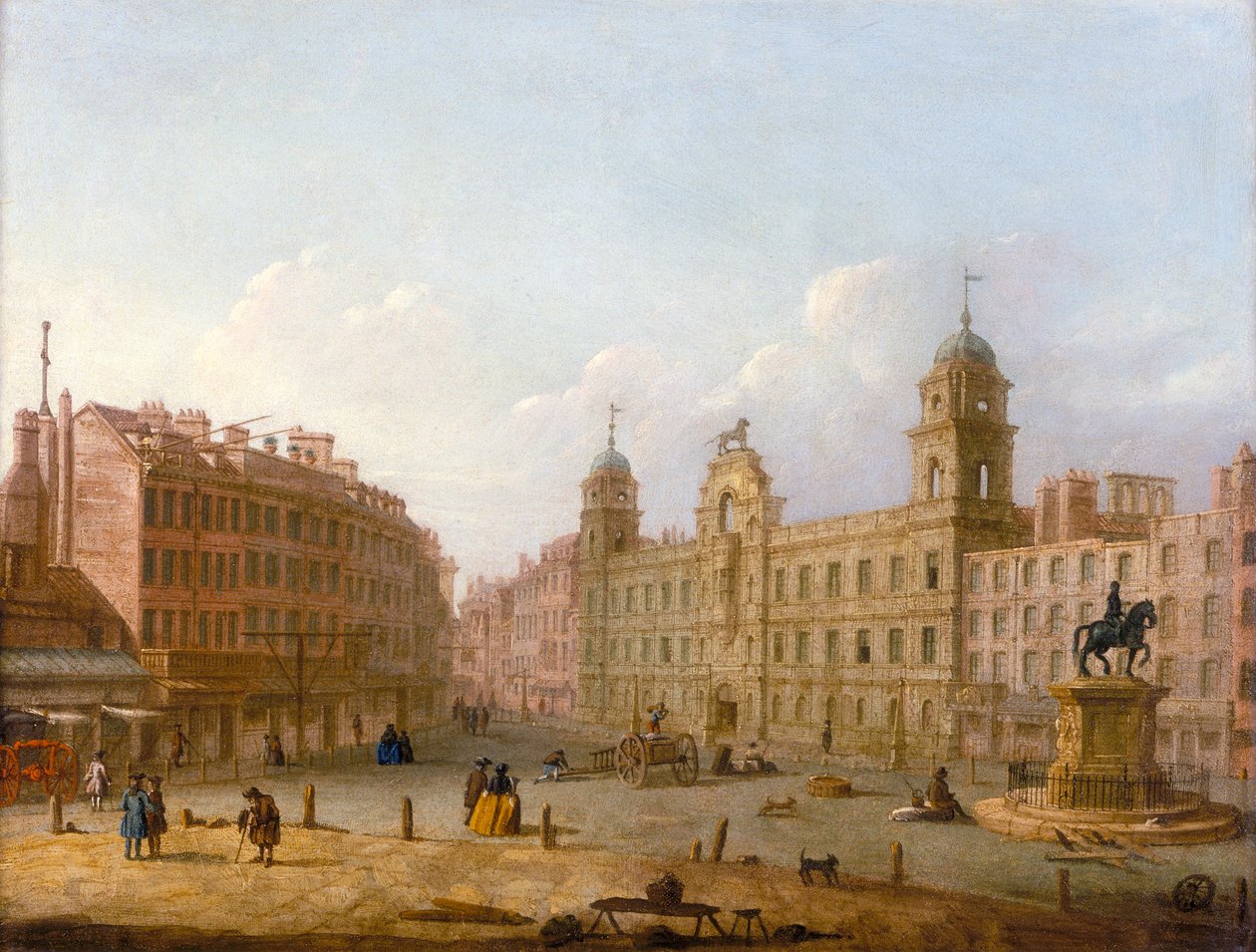 "Charing Cross and Northumberland House" ، أواخر القرن الثامن عشر بواسطة غير معروف