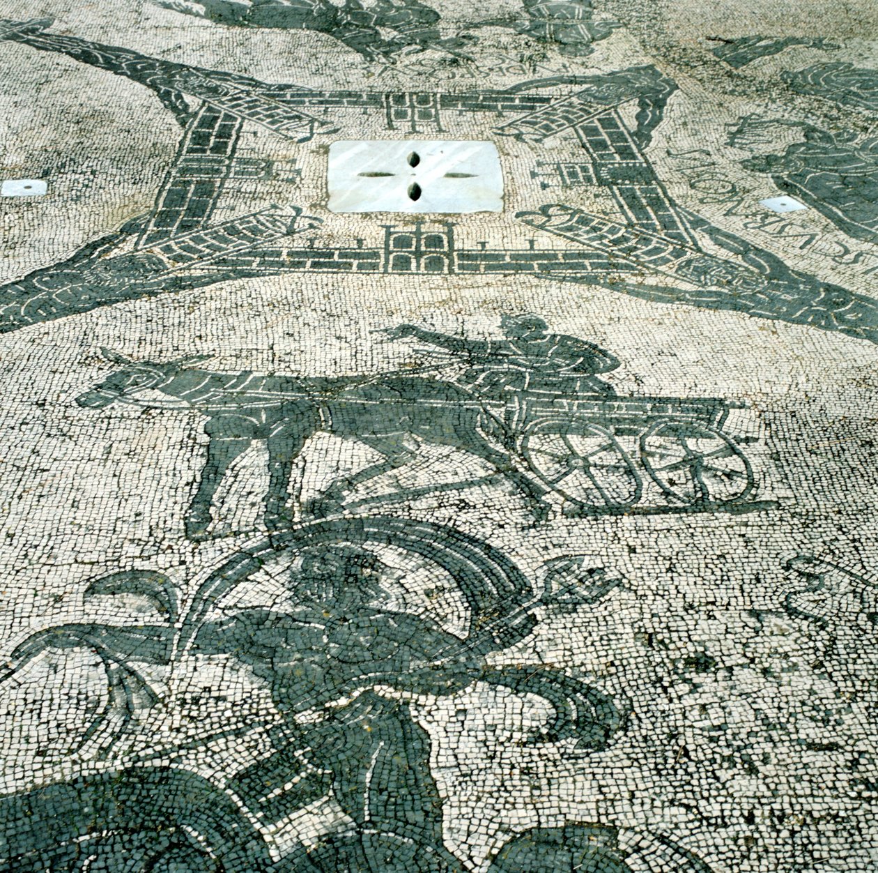عربة ، فسيفساء ، Cisarii ، أوستيا ، إيطاليا ، القرن الأول بواسطة غير معروف