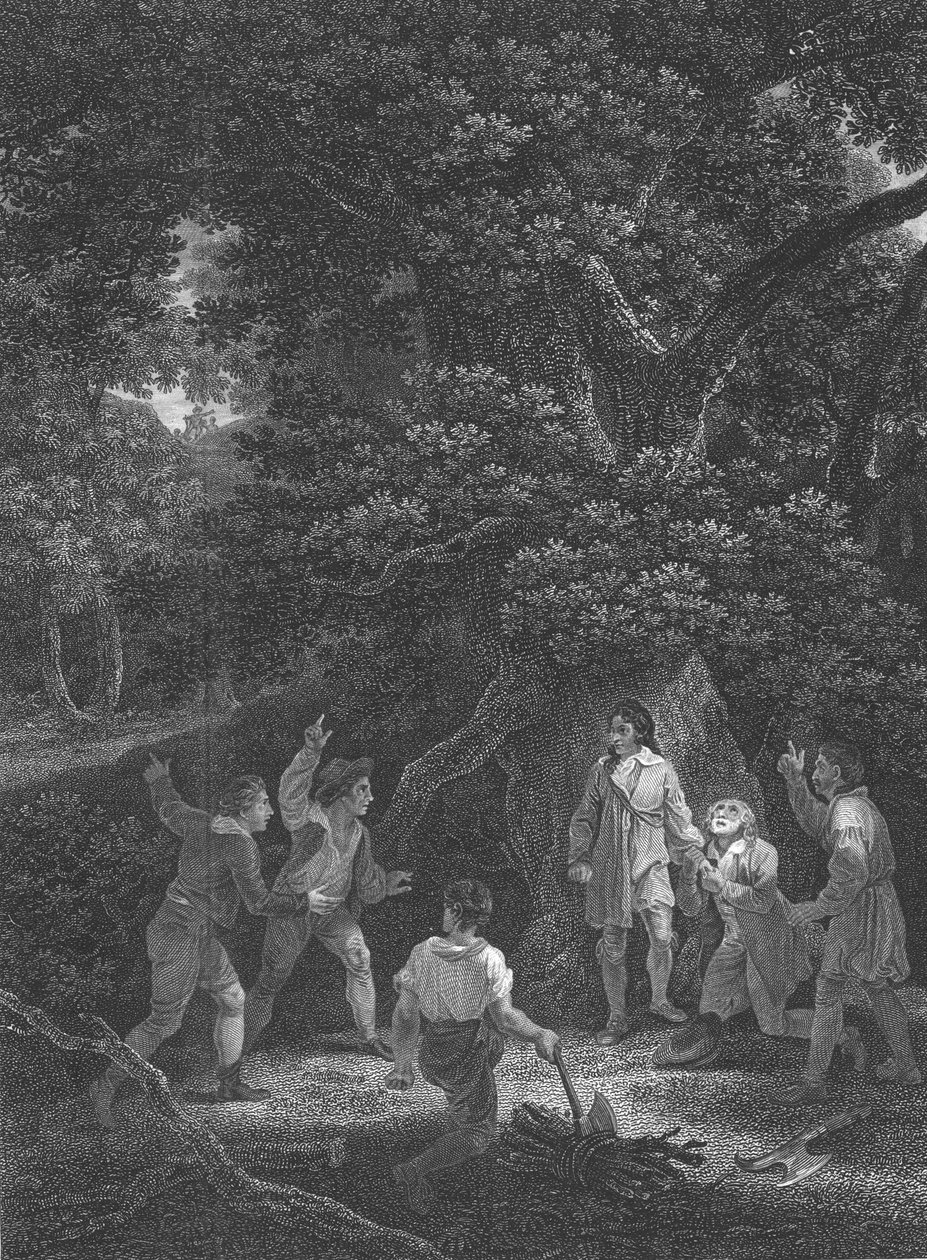 تشارلز الثاني في غابة Boscobel ، 1651 ، 1800 بواسطة غير معروف