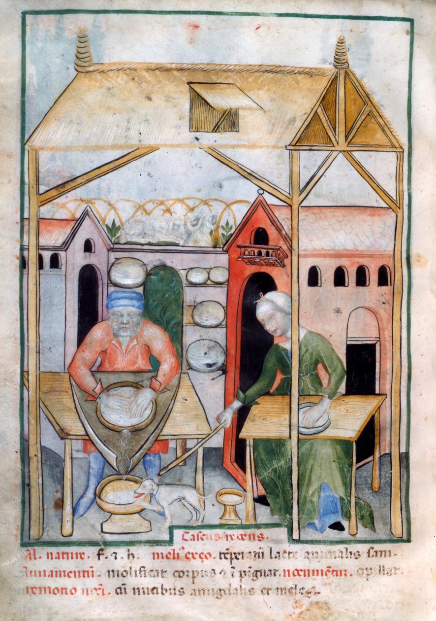 صناعة الجبن ، 1390-1400 بواسطة غير معروف
