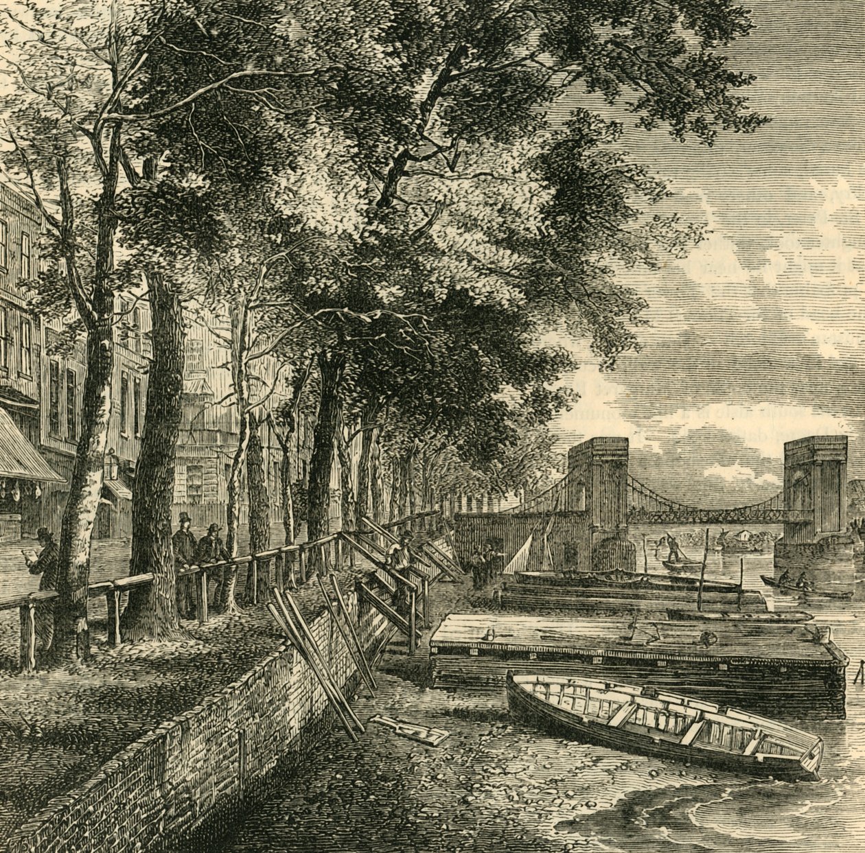 Cheyne Walk و Cadogan Pier ، c1876. بواسطة غير معروف