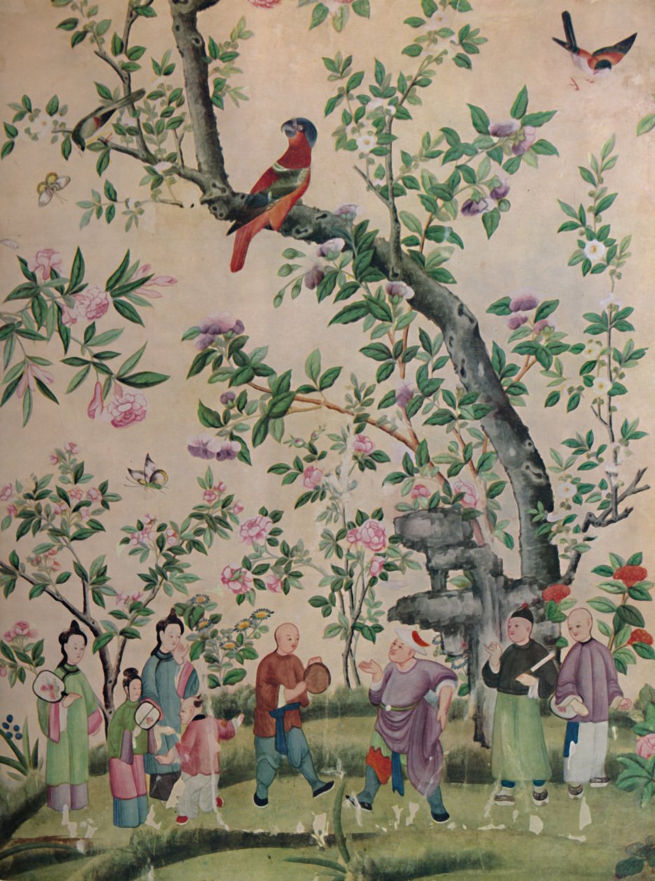 ورق حائط صيني مرسومة باليد ، 1928 بواسطة غير معروف