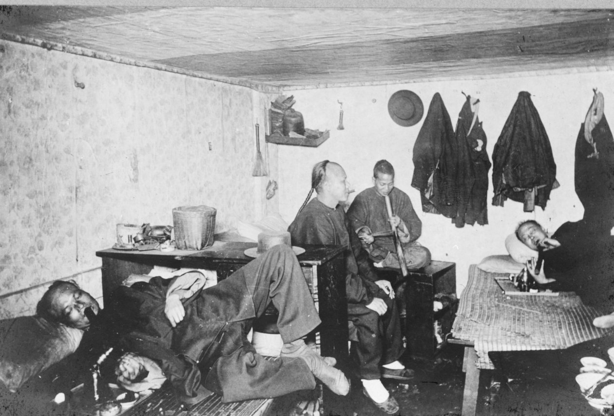 منزل سكن صيني في سان فرانسيسكو ، كاليفورنيا ، حوالي 1900 (صورة بالأبيض والأسود) بواسطة غير معروف