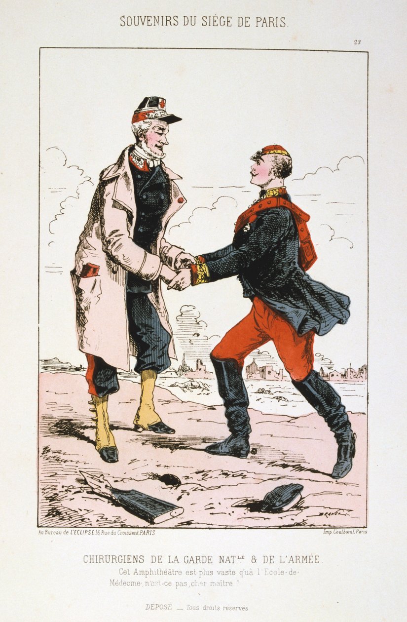 جراحو الحرس الوطني والجيش ، حصار باريس ، الحرب الفرنسية البروسية ، 1870-1871. بواسطة غير معروف