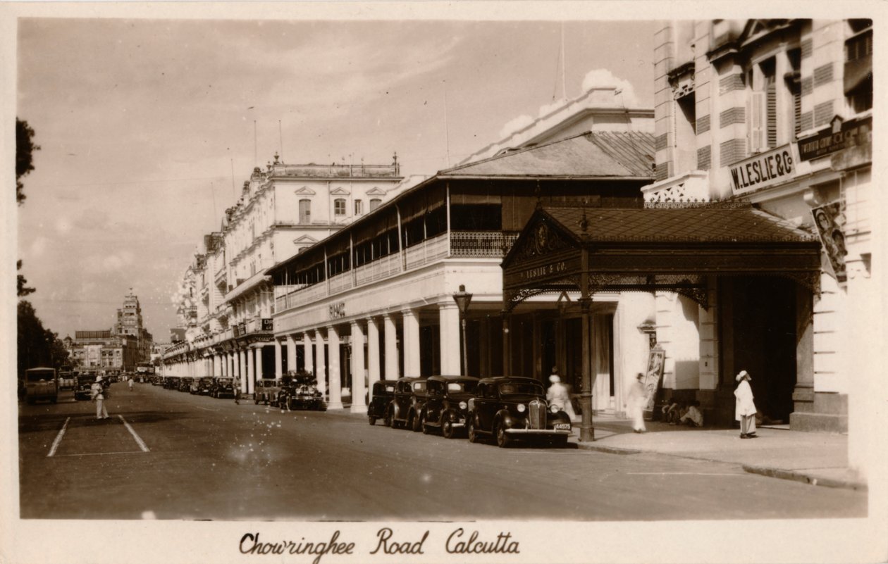 طريق Chowringhee ، كلكتا ، c1940 بواسطة غير معروف