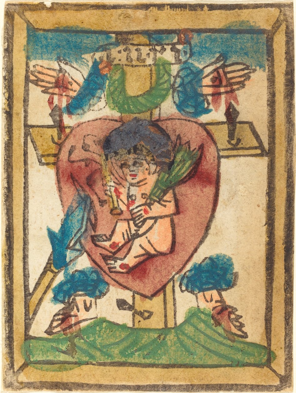 المسيح الطفل في القلب الأقدس 1450 - 1470. بواسطة غير معروف
