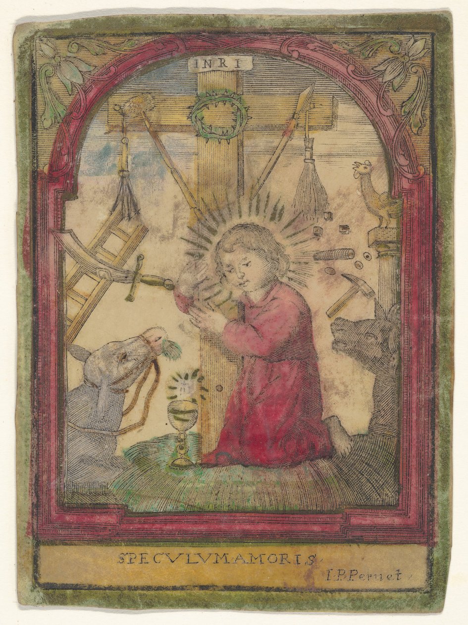 المسيح الطفل بأدوات العاطفة ، كاليفورنيا. 1550-1650. بواسطة غير معروف