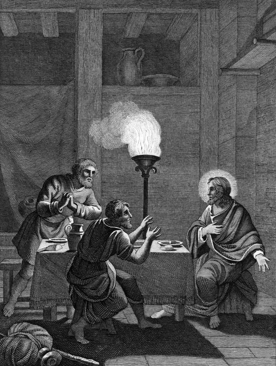 المسيح والتلاميذ في عمواس 1814 بواسطة غير معروف