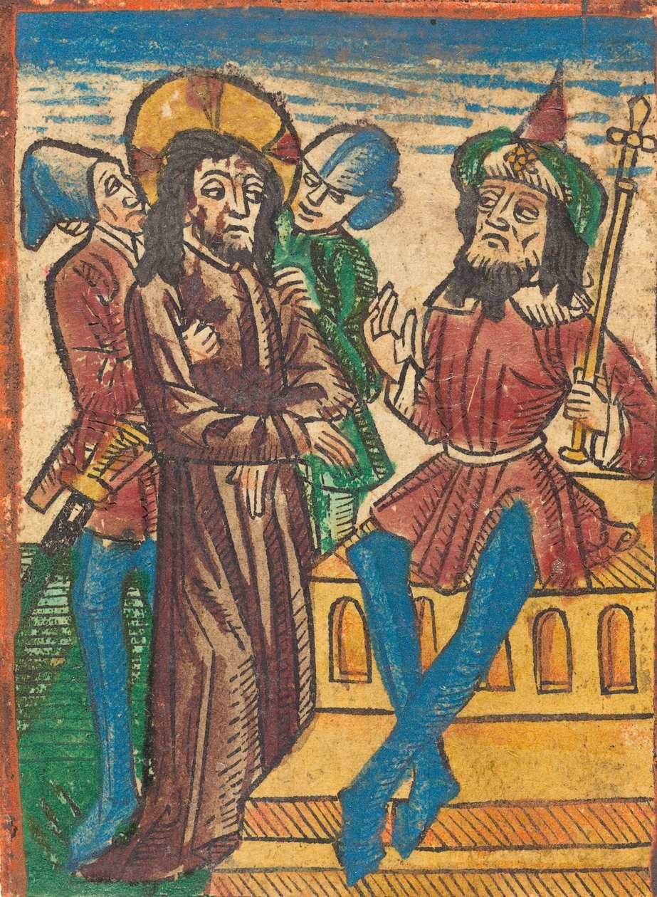 المسيح أمام بيلاطس ، ج. 1490. بواسطة غير معروف