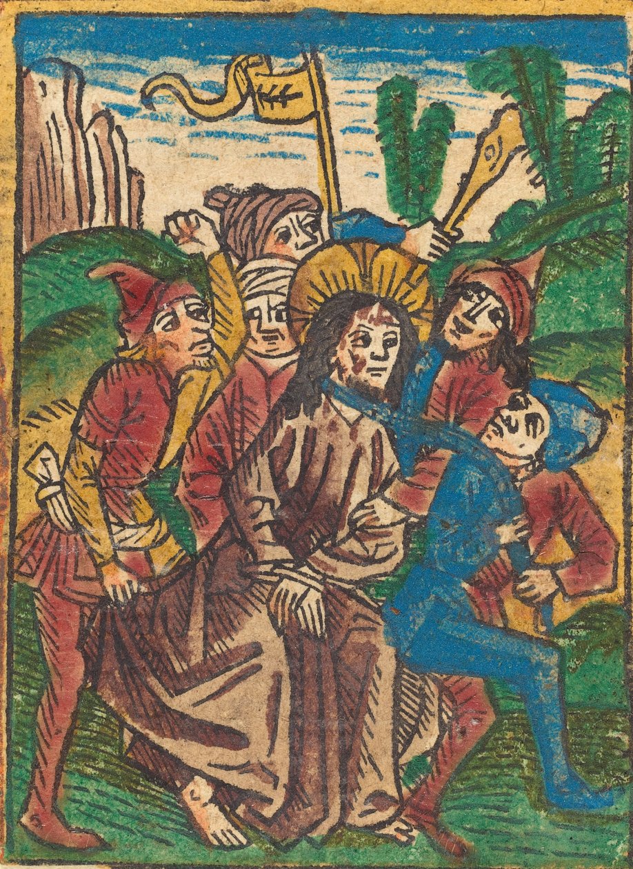 المسيح يؤدي إلى السجن ، ج. 1490. بواسطة غير معروف
