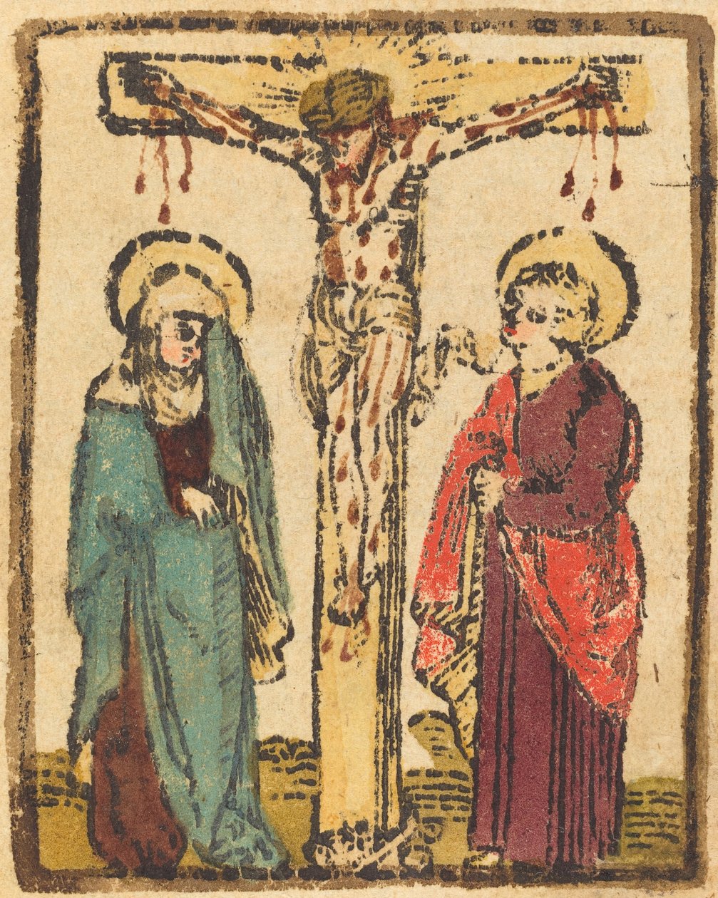 المسيح على الصليب ، ج. 14901500. بواسطة غير معروف