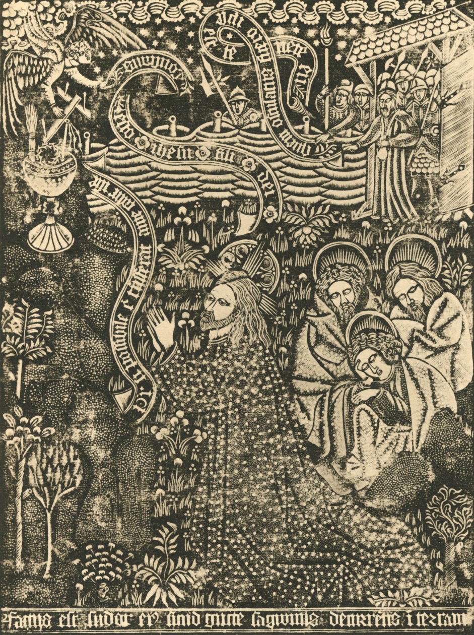 المسيح على جبل الزيتون منقط ، 1915. بواسطة غير معروف