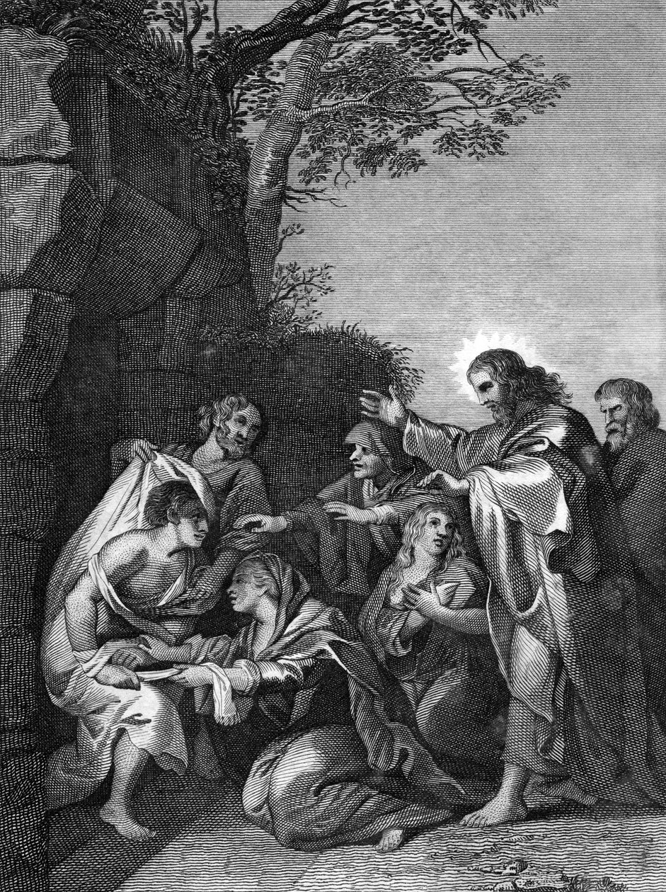 المسيح تربية لعازر 1814 بواسطة غير معروف