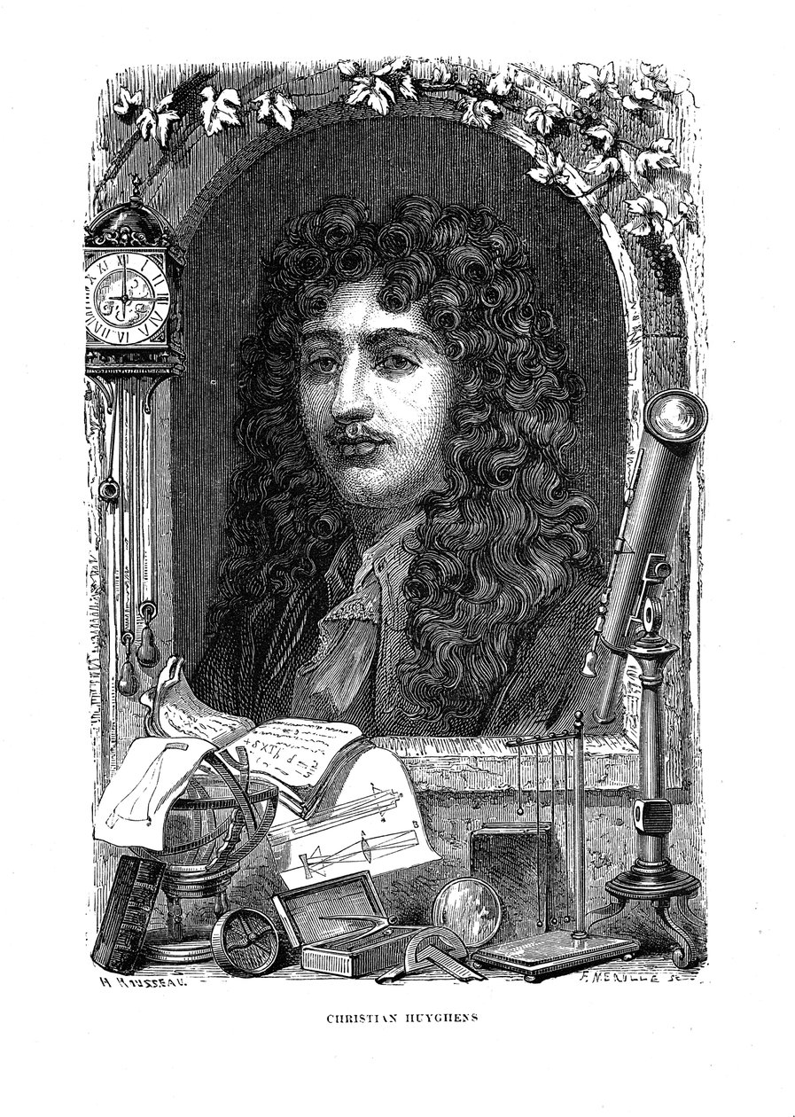Christiaan Huygens 1629-1695 ، الفيزيائي والرياضي والفلكي الهولندي ، c1870 بواسطة غير معروف