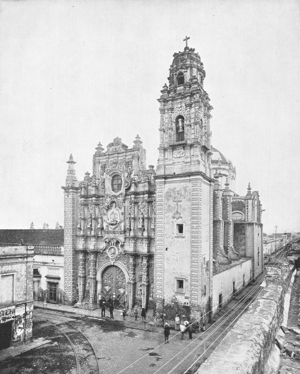 كنيسة La Santisima ، مكسيكو سيتي ، المكسيك ، c1900. بواسطة غير معروف