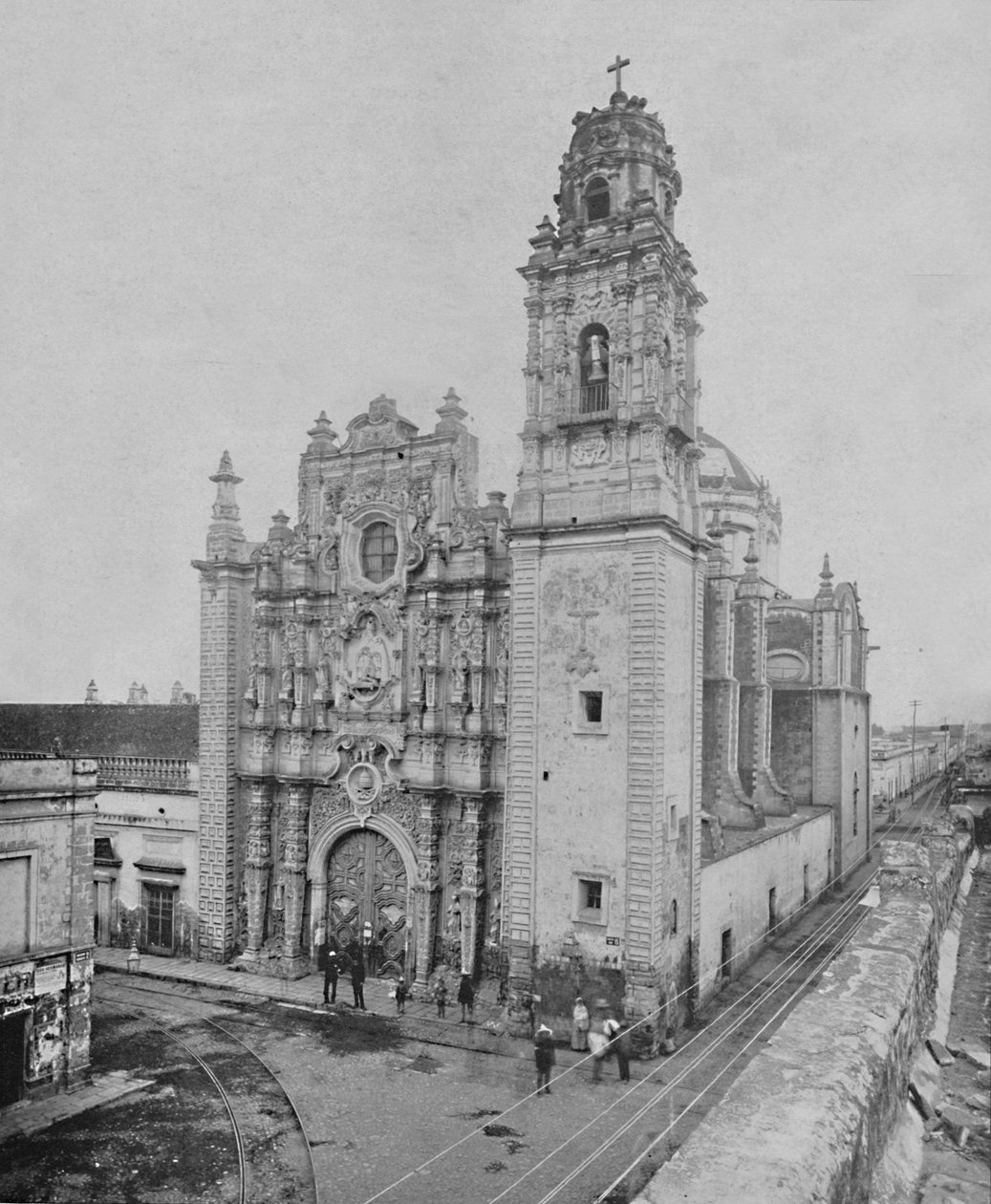 كنيسة La Santisma ، مدينة المكسيك ، c1897. بواسطة غير معروف