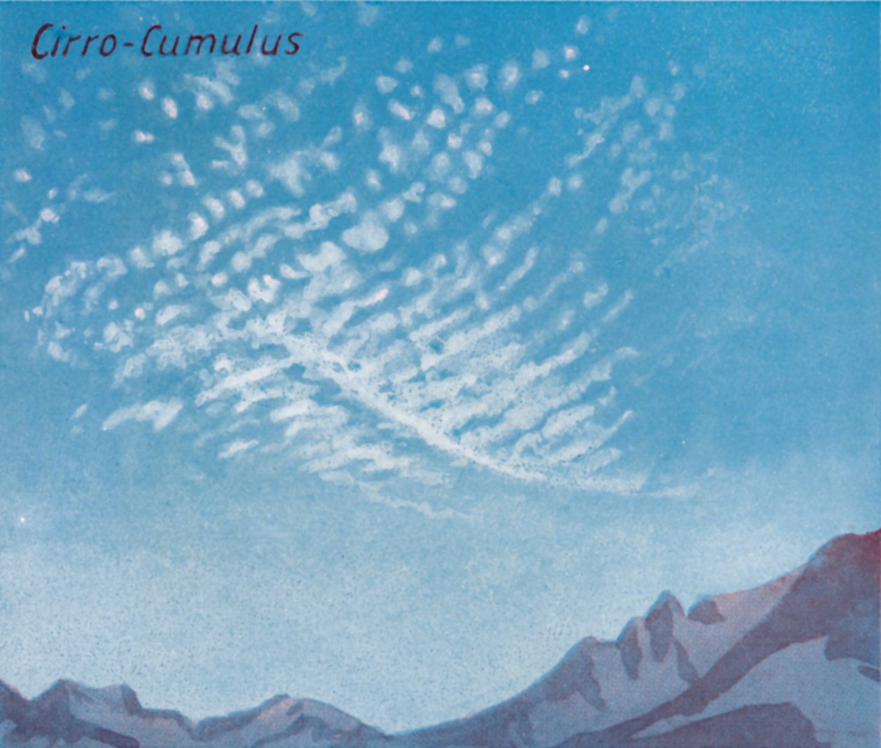 Cirro-Cumulus - دزينة من أشكال السحابة الرئيسية في السماء ، 1935 بواسطة غير معروف