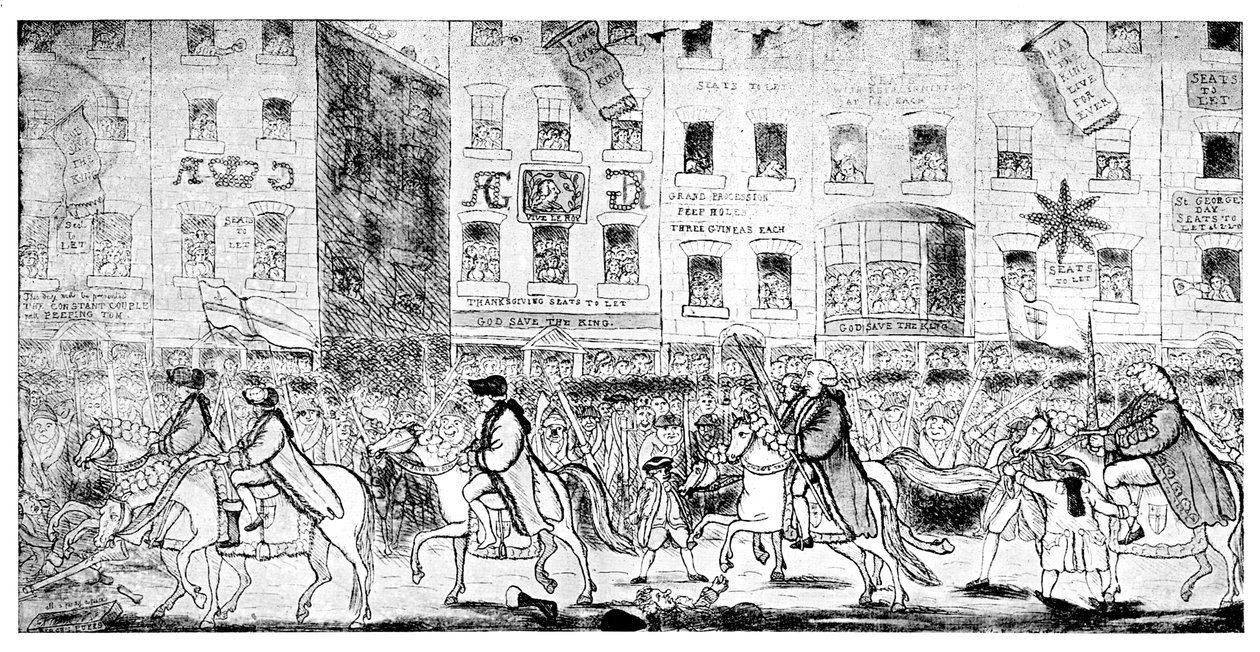 فروسية المدينة أو موكب القديس بولس ، 1789 بواسطة غير معروف